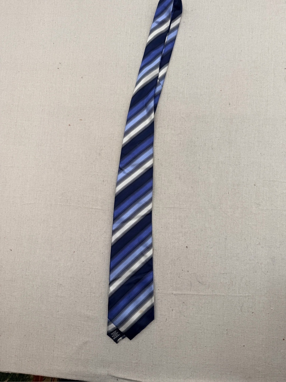 Striped Blue Men's Silk Tie for Formal Wear